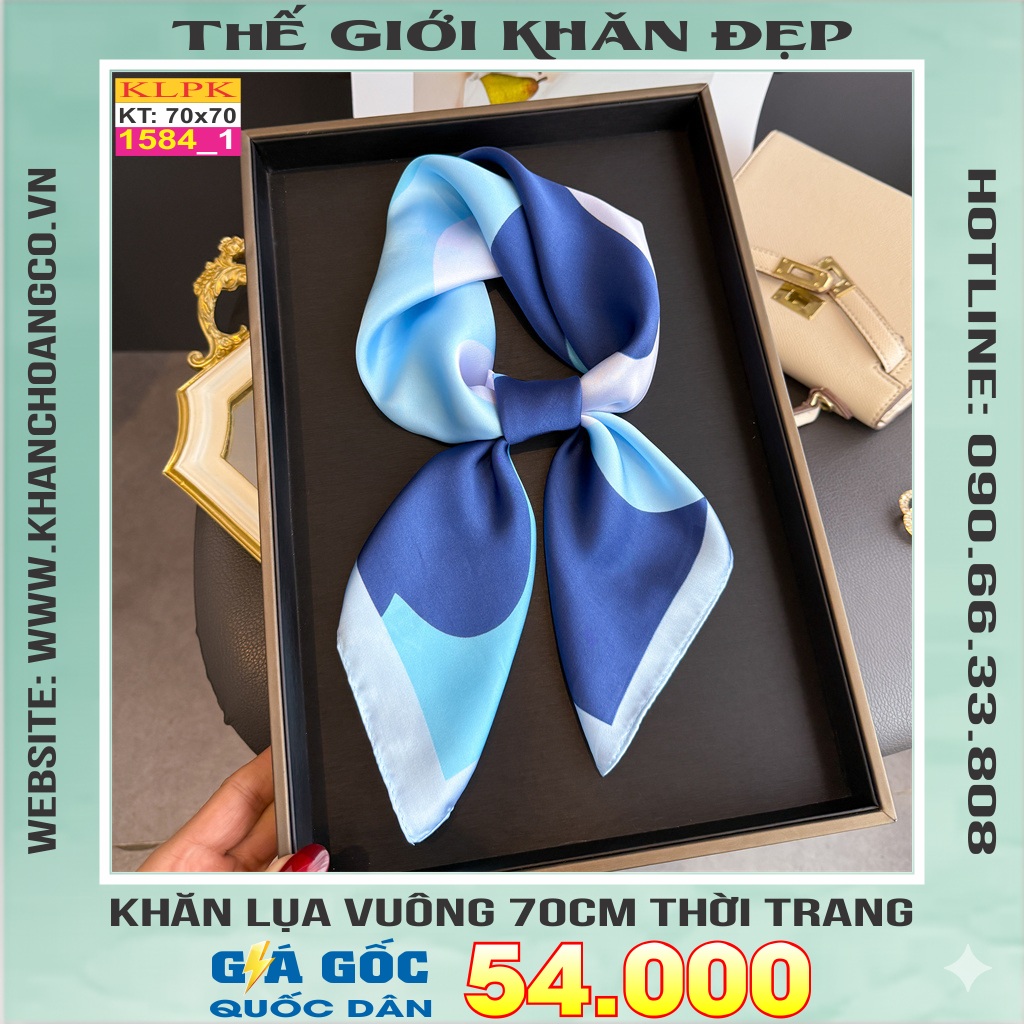 Khăn Phụ Kiện Lụa Vuông 70cm - Thế Giới Khăn Đẹp C1057_1