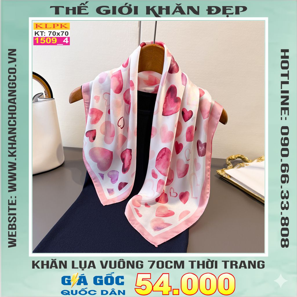 Khăn Phụ Kiện Lụa Vuông 70cm - Thế Giới Khăn Đẹp C1051_4