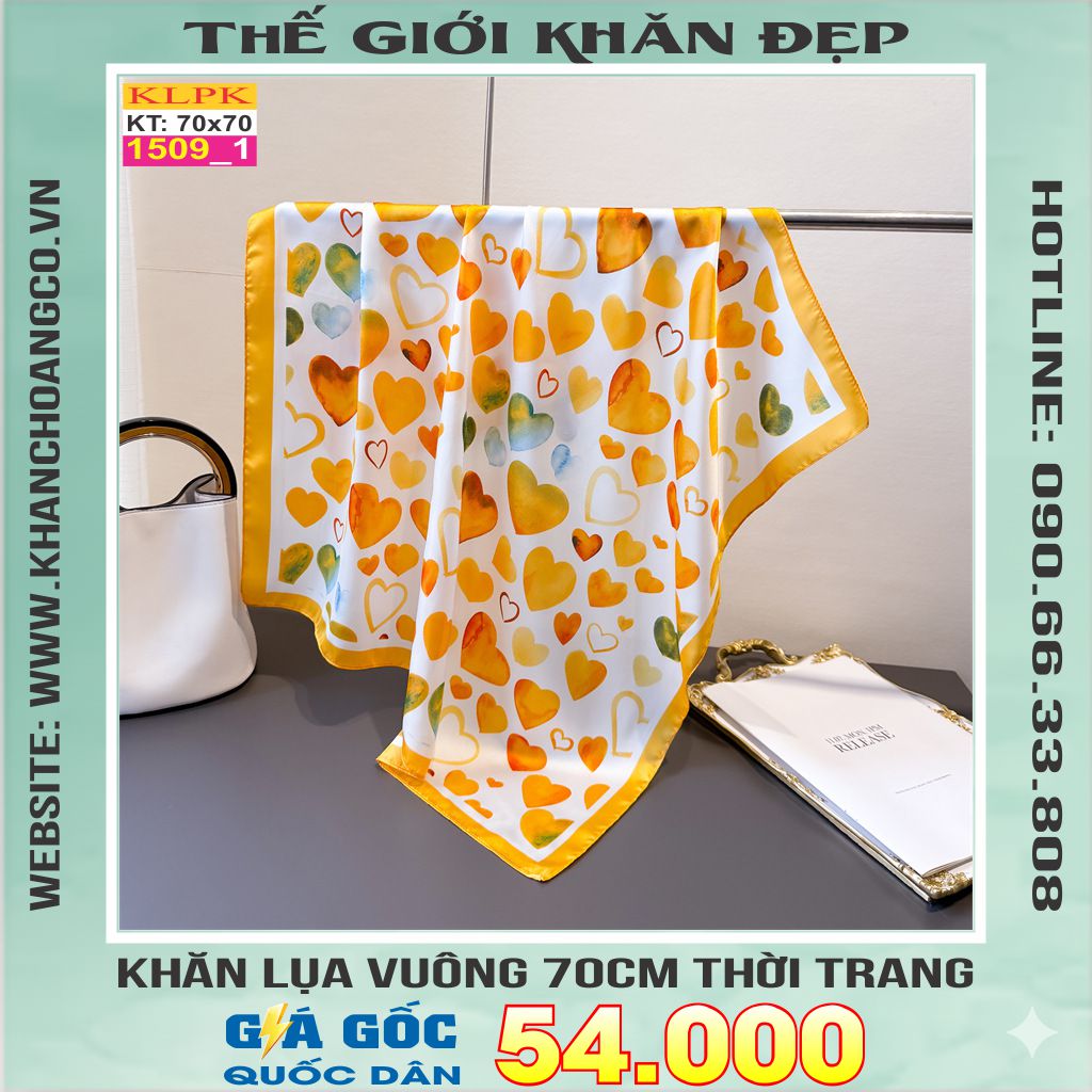 Khăn Phụ Kiện Lụa Vuông 70cm - Thế Giới Khăn Đẹp C1051_1