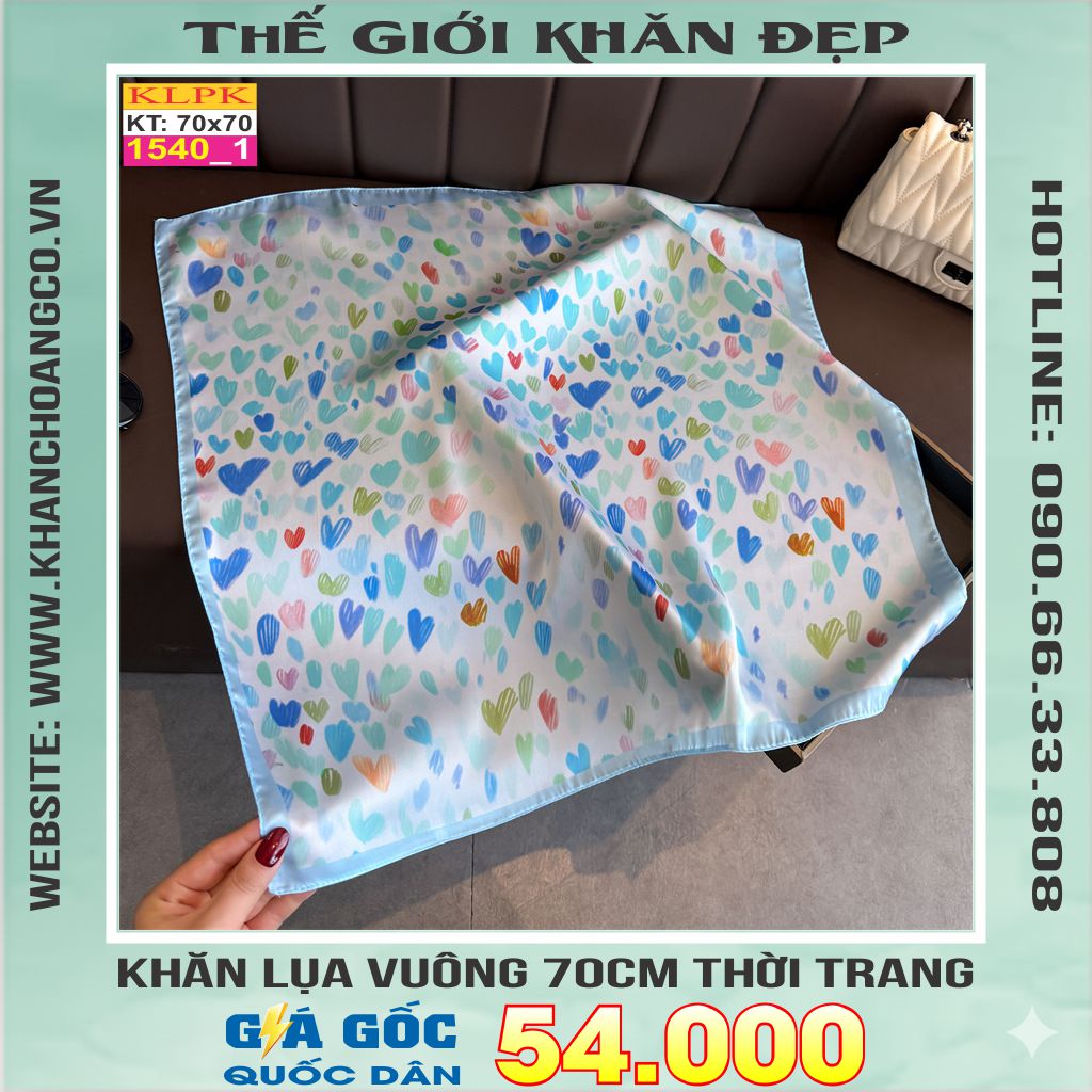 Khăn Phụ Kiện Lụa Vuông 70cm - Thế Giới Khăn Đẹp C1035_1