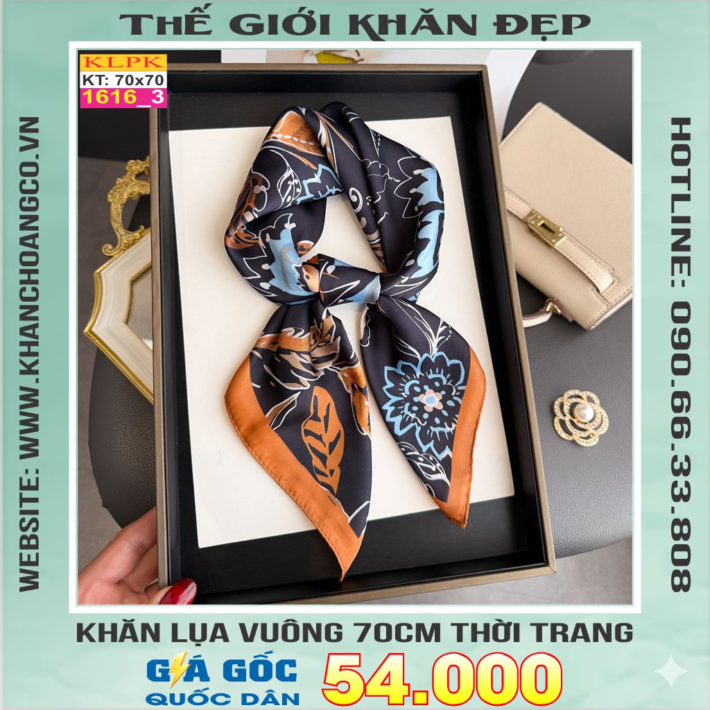 Khăn Phụ Kiện Lụa Vuông 70cm - Thế Giới Khăn Đẹp C1054_3