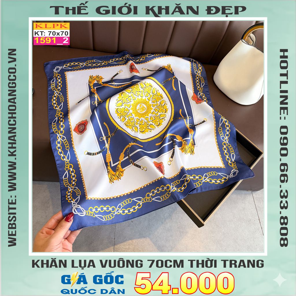 Khăn Phụ Kiện Lụa Vuông 70cm - Thế Giới Khăn Đẹp C1040_2