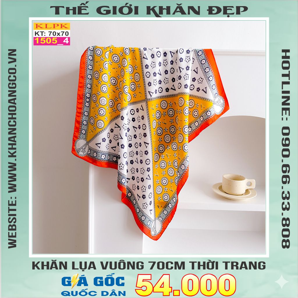 Khăn Phụ Kiện Lụa Vuông 70cm - Thế Giới Khăn Đẹp C1059_4