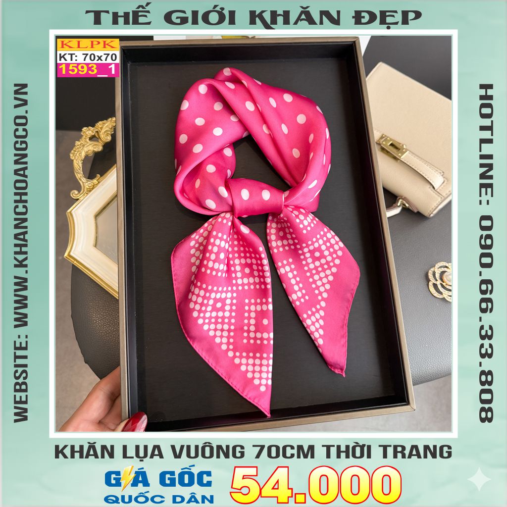 Khăn Phụ Kiện Lụa Vuông 70cm - Thế Giới Khăn Đẹp C1056_1