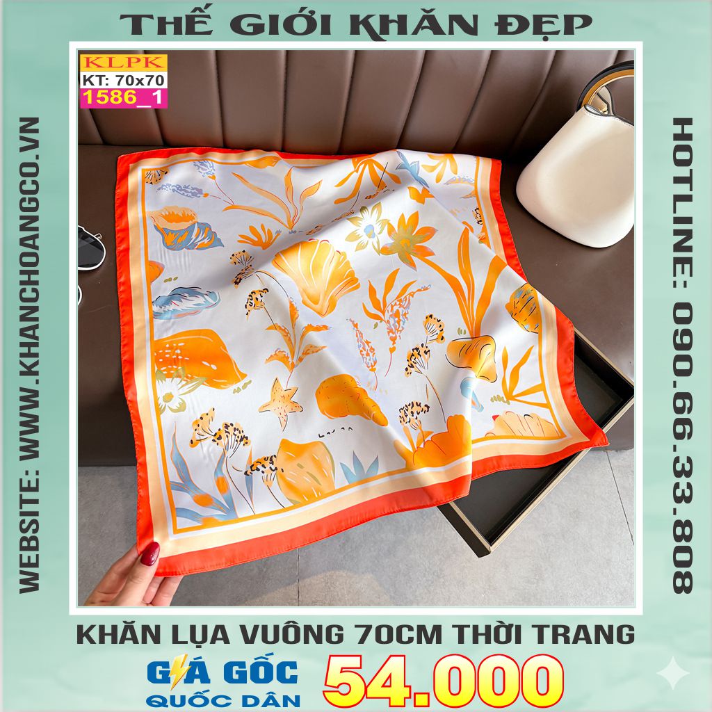 Khăn Phụ Kiện Lụa Vuông 70cm - Thế Giới Khăn Đẹp C1014_1