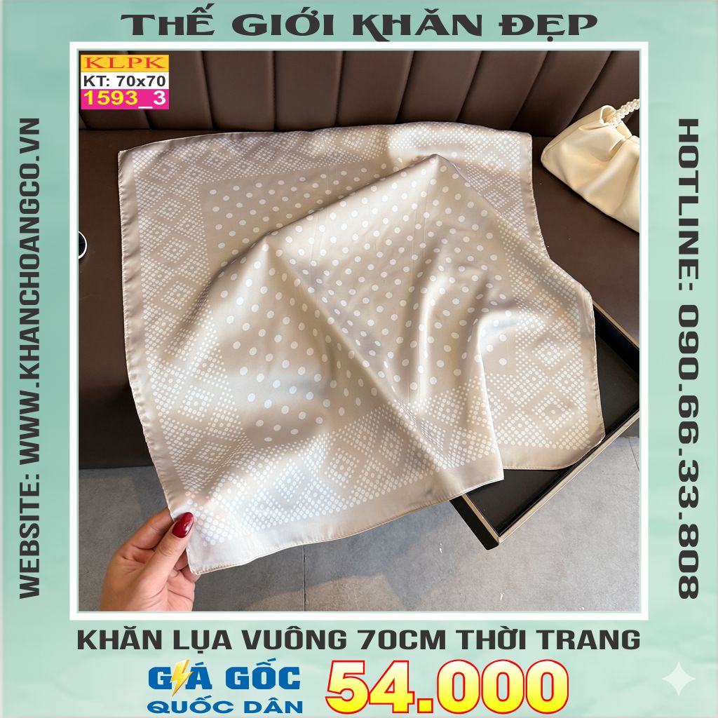 Khăn Phụ Kiện Lụa Vuông 70cm - Thế Giới Khăn Đẹp C1056_3