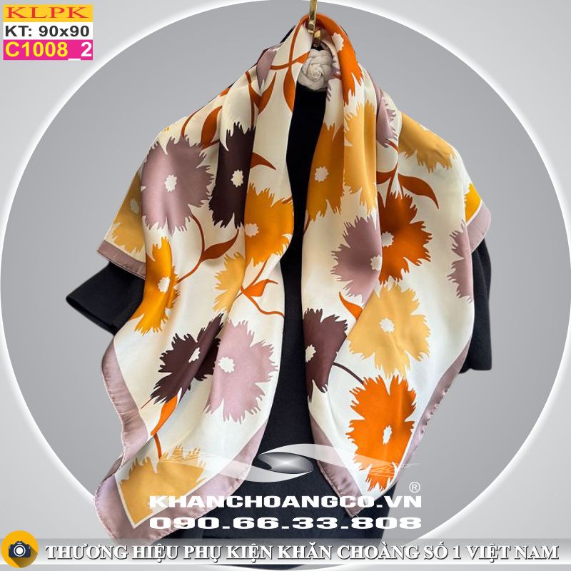 Khăn Phụ Kiện Lụa Vuông 90cm - Thế Giới Khăn Đẹp - C1023_2