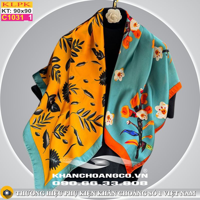 Khăn Phụ Kiện Lụa Vuông 90cm - Thế Giới Khăn Đẹp - C1038_1