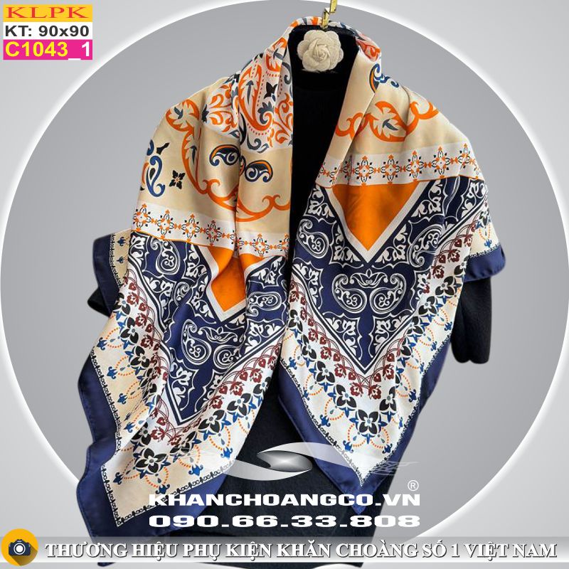 Khăn Phụ Kiện Lụa Vuông 90cm - Thế Giới Khăn Đẹp - C1041_1