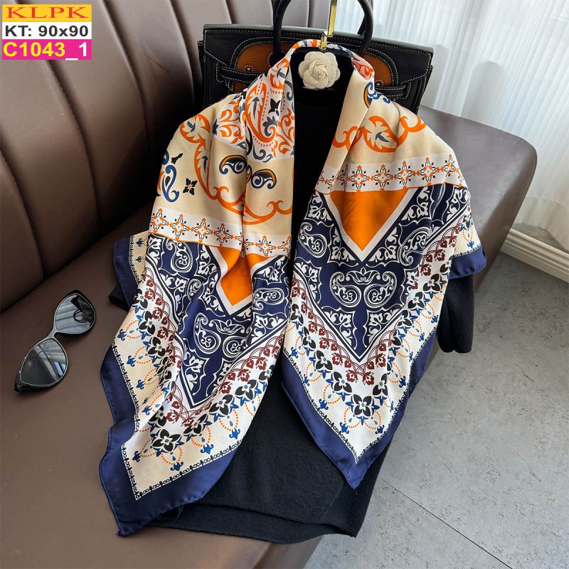 Khăn Phụ Kiện Lụa Vuông 90cm - Thế Giới Khăn Đẹp - C1041_1