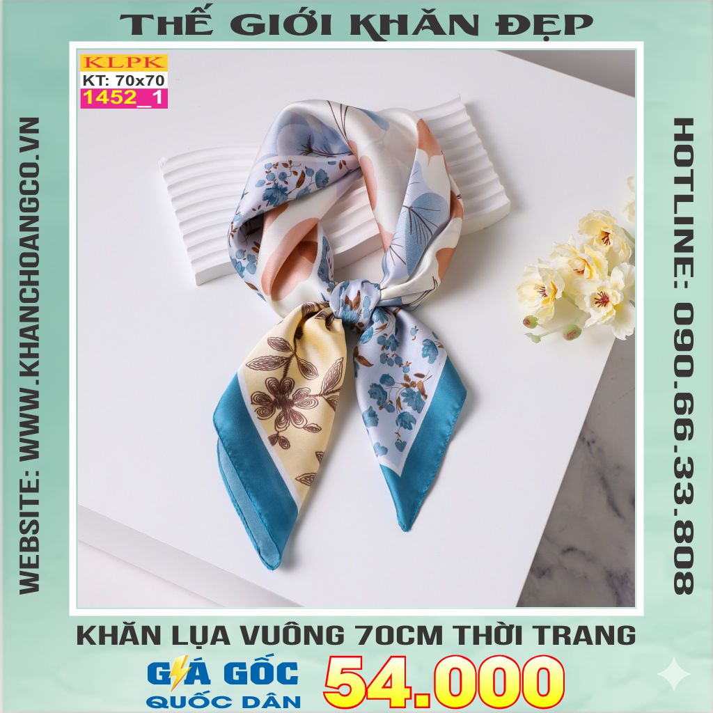Khăn Phụ Kiện Lụa Vuông 70cm - Thế Giới Khăn Đẹp C1016_1