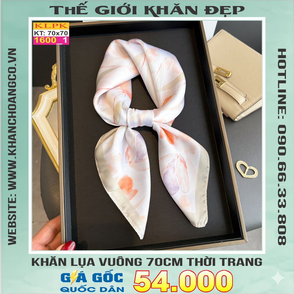 Khăn Phụ Kiện Lụa Vuông 70cm - Thế Giới Khăn Đẹp C1012_1