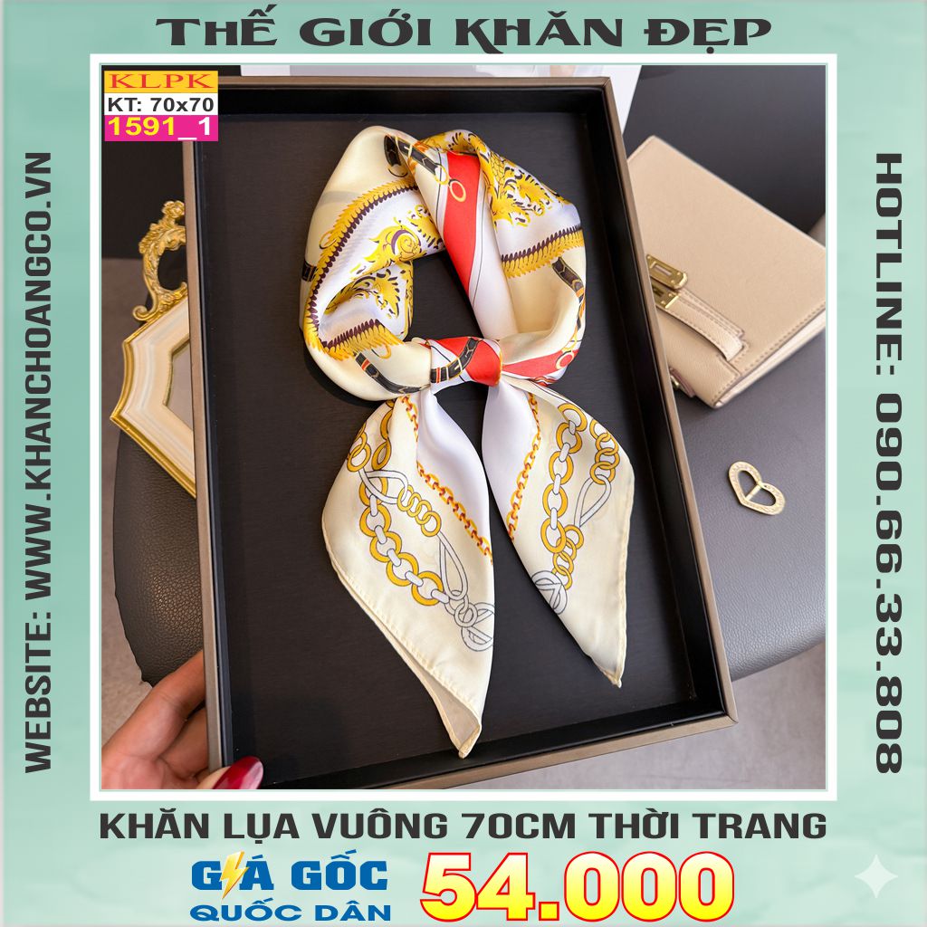 Khăn Phụ Kiện Lụa Vuông 70cm - Thế Giới Khăn Đẹp C1040_1