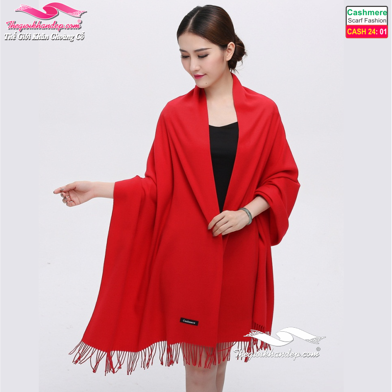 Khăn Choàng Cashmere Trơn Màu Cao Cấp Cashmere2401