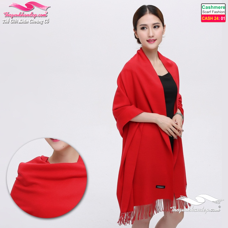 Khăn Choàng Cashmere Trơn Màu Cao Cấp Cashmere2401