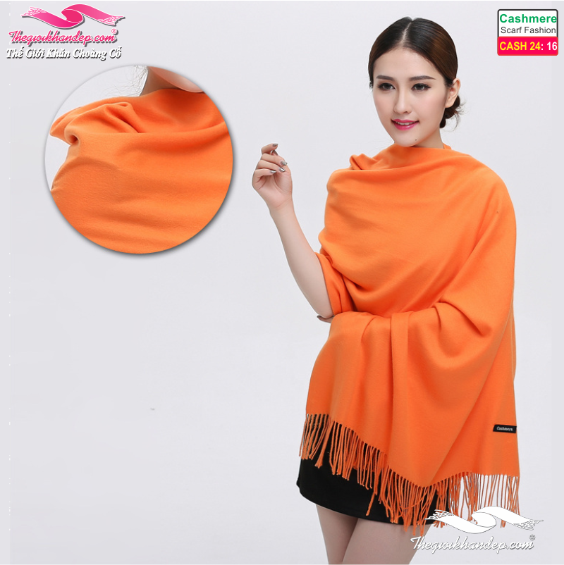 Khăn Choàng Cashmere Trơn Màu Cao Cấp Cashmere2416