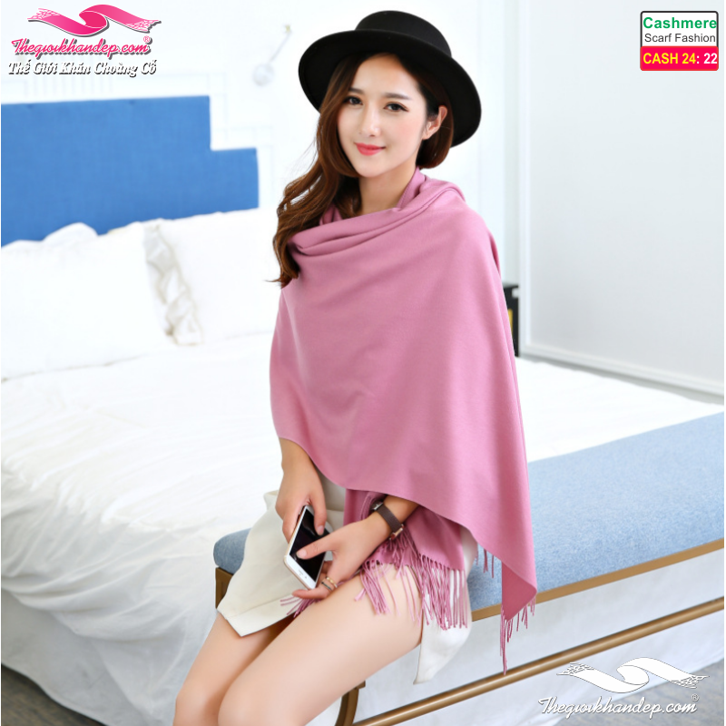 Khăn Choàng Cashmere Trơn Màu Cao Cấp Cashmere2422