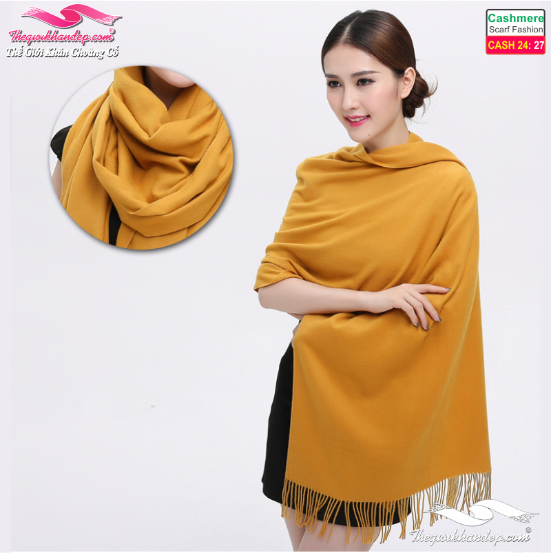 Khăn Choàng Cashmere Trơn Màu Cao Cấp Cashmere2427