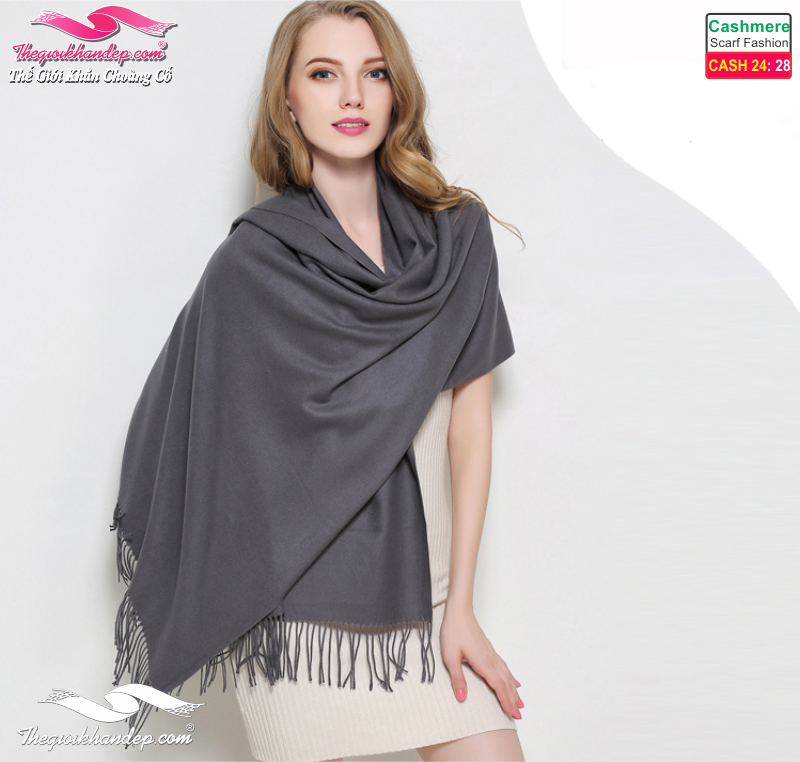 Khăn Choàng Cashmere Trơn Màu Cao Cấp Cashmere2428