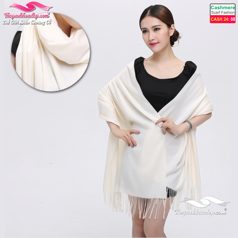 Khăn Choàng Cashmere Trơn Màu Cao Cấp Cashmere2408