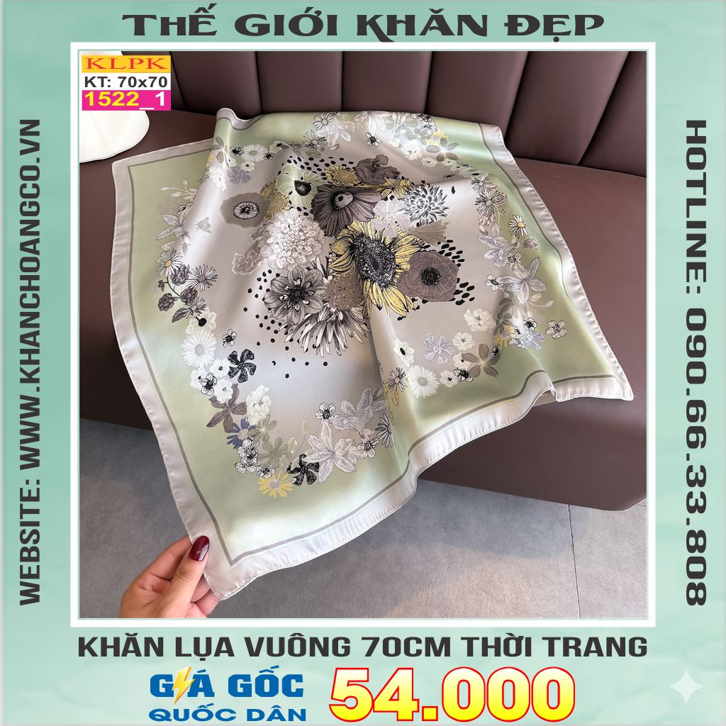 Khăn Phụ Kiện Lụa Vuông 70cm - Thế Giới Khăn Đẹp C1034_1