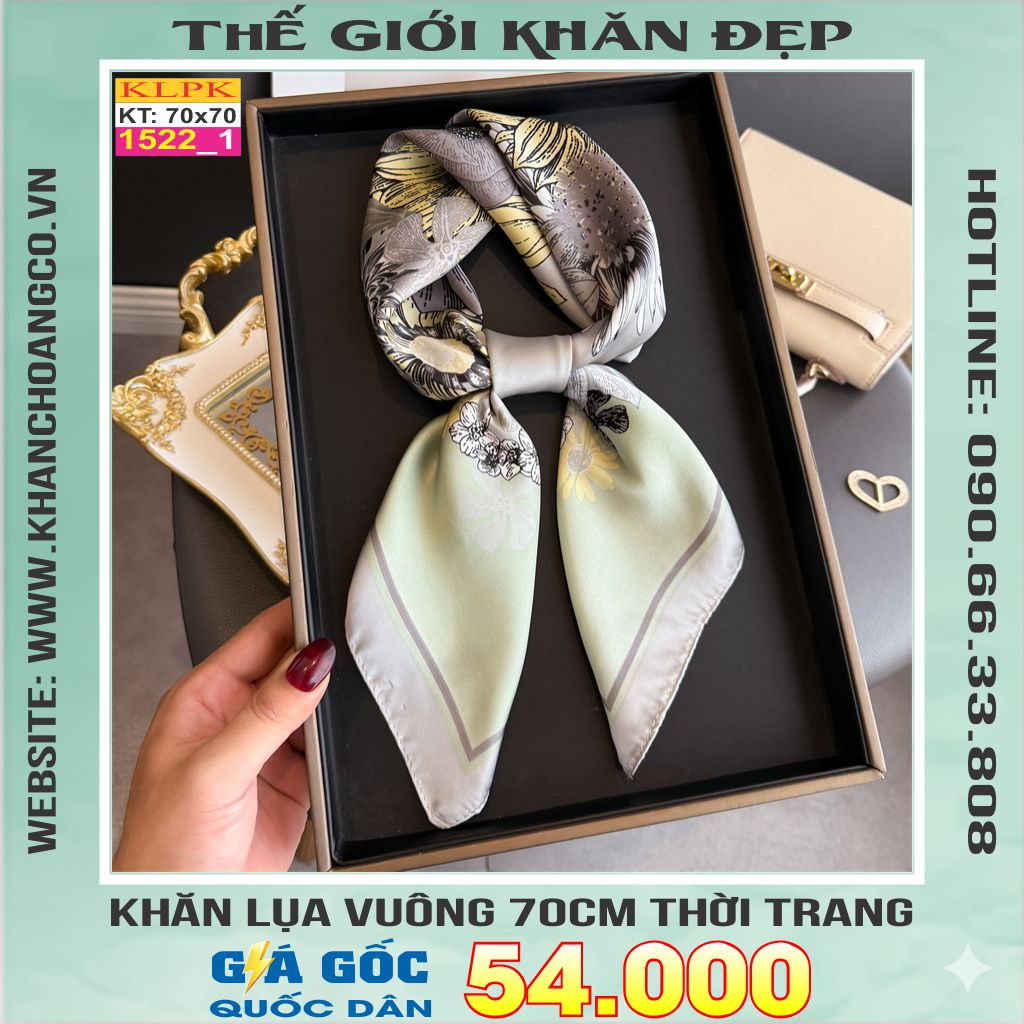 Khăn Phụ Kiện Lụa Vuông 70cm - Thế Giới Khăn Đẹp C1034_1