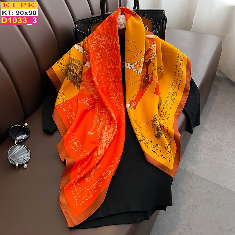 Khăn Phụ Kiện Lụa Vuông 90cm - Thế Giới Khăn Đẹp - D1004_3