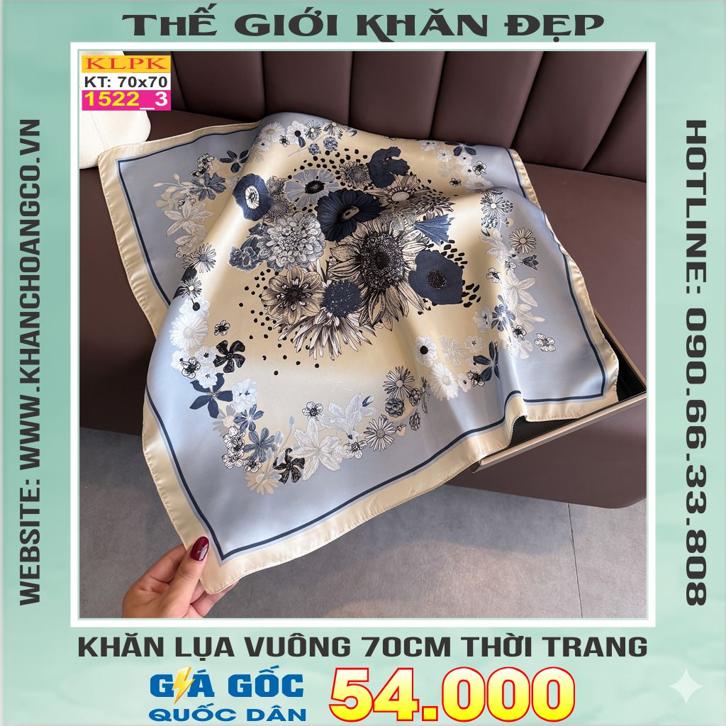 Khăn Phụ Kiện Lụa Vuông 70cm - Thế Giới Khăn Đẹp C1034_3