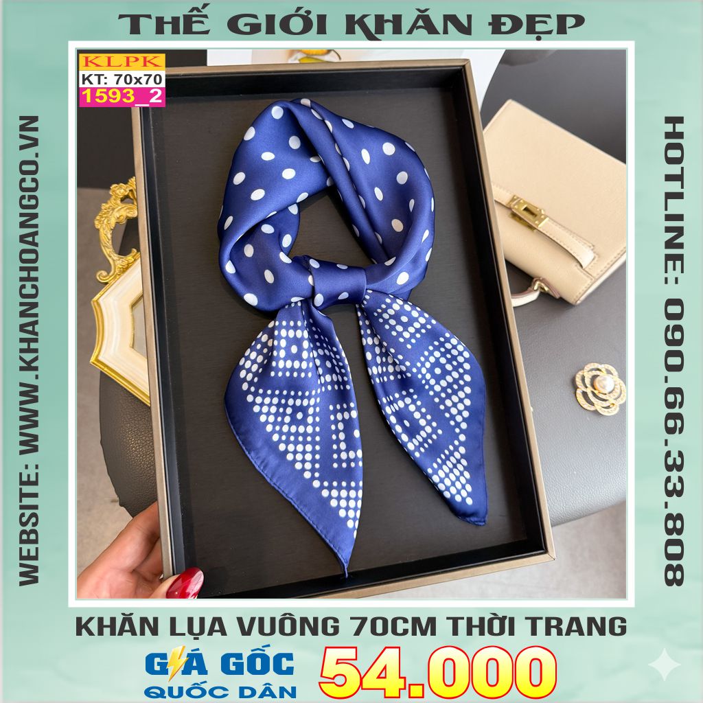 Khăn Phụ Kiện Lụa Vuông 70cm - Thế Giới Khăn Đẹp C1056_2
