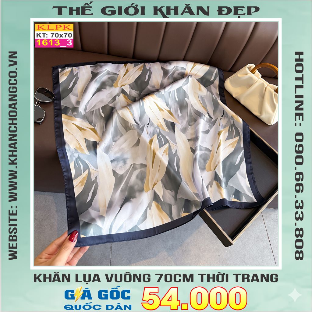Khăn Phụ Kiện Lụa Vuông 70cm - Thế Giới Khăn Đẹp C1039_3