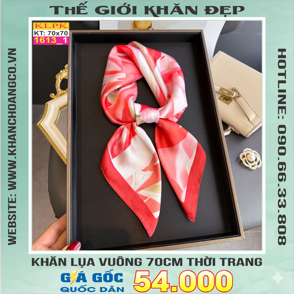 Khăn Phụ Kiện Lụa Vuông 70cm - Thế Giới Khăn Đẹp C1039_1