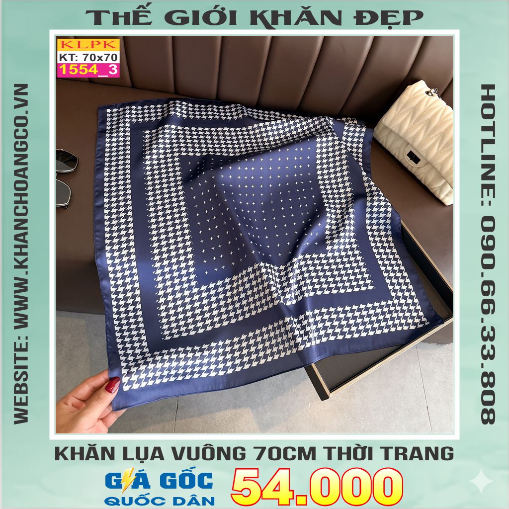 Khăn Phụ Kiện Lụa Vuông 70cm - Thế Giới Khăn Đẹp C1010_3