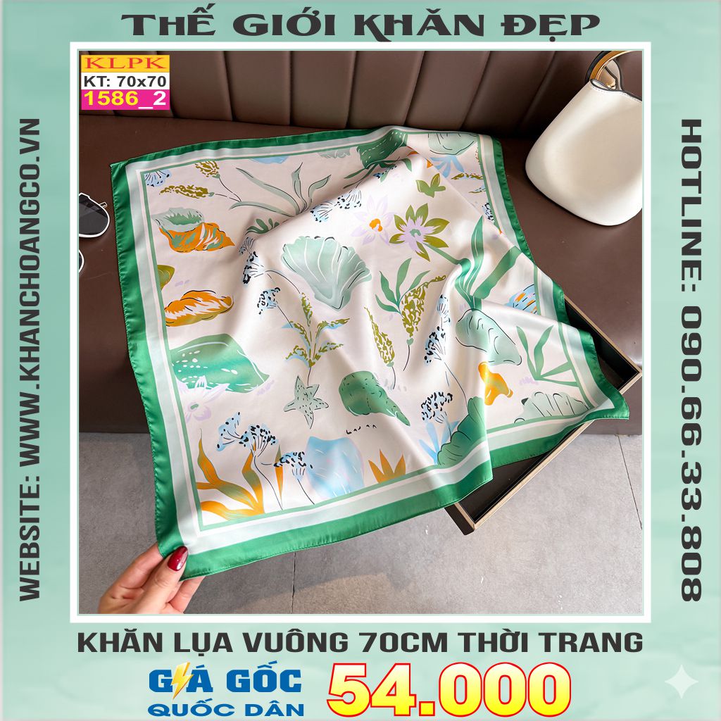 Khăn Phụ Kiện Lụa Vuông 70cm - Thế Giới Khăn Đẹp C1014_2