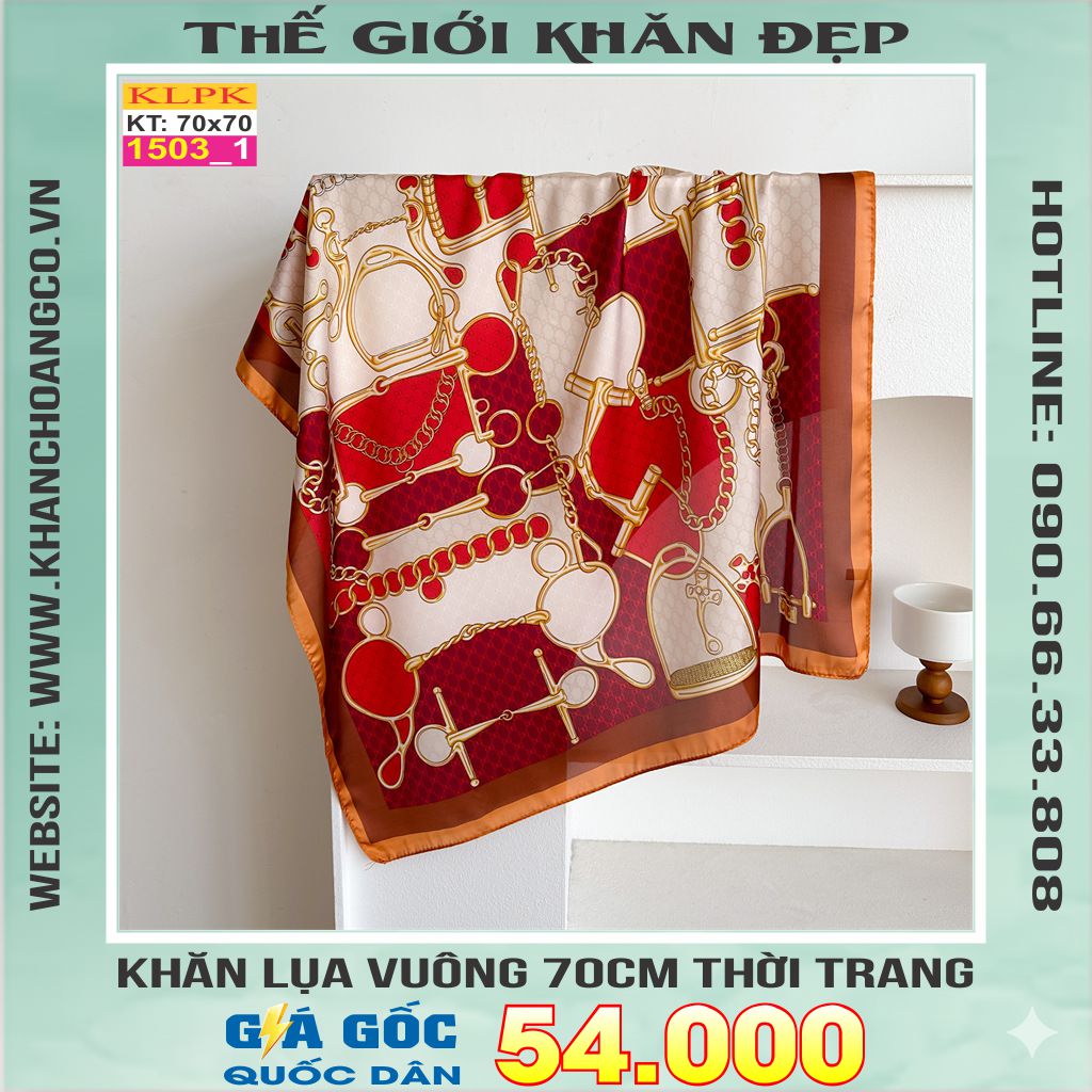 Khăn Phụ Kiện Lụa Vuông 70cm - Thế Giới Khăn Đẹp C1037_1