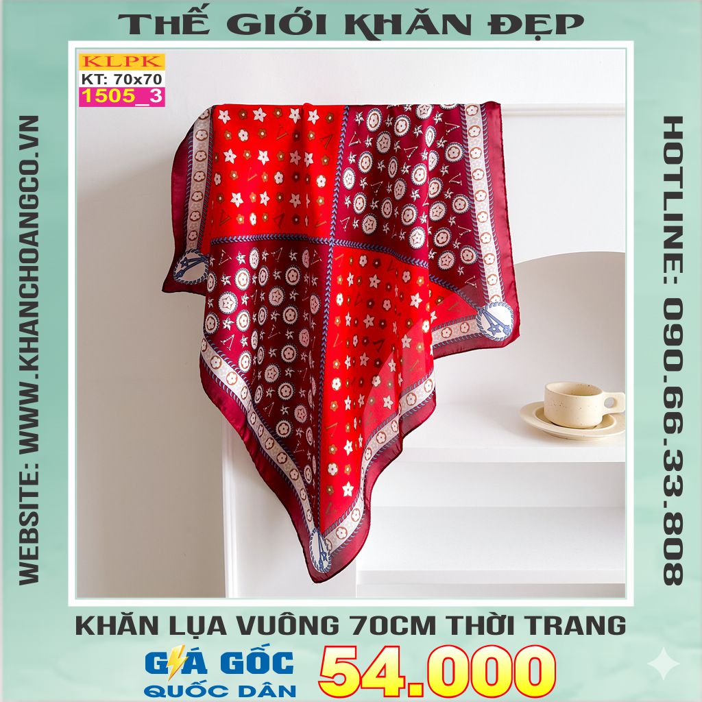 Khăn Phụ Kiện Lụa Vuông 70cm - Thế Giới Khăn Đẹp C1059_3
