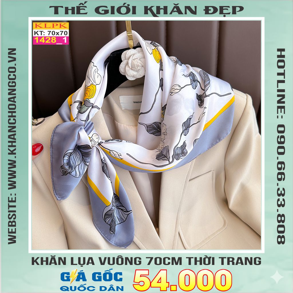 Khăn Phụ Kiện Lụa Vuông 70cm - Thế Giới Khăn Đẹp C1041_1