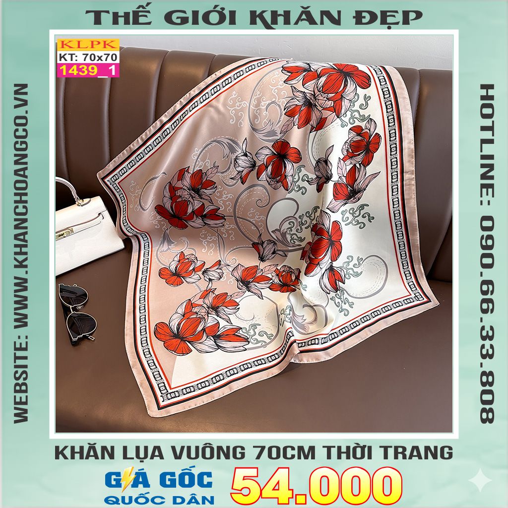 Khăn Phụ Kiện Lụa Vuông 70cm - Thế Giới Khăn Đẹp C1009_1