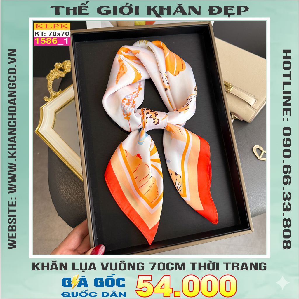 Khăn Phụ Kiện Lụa Vuông 70cm - Thế Giới Khăn Đẹp C1014_1