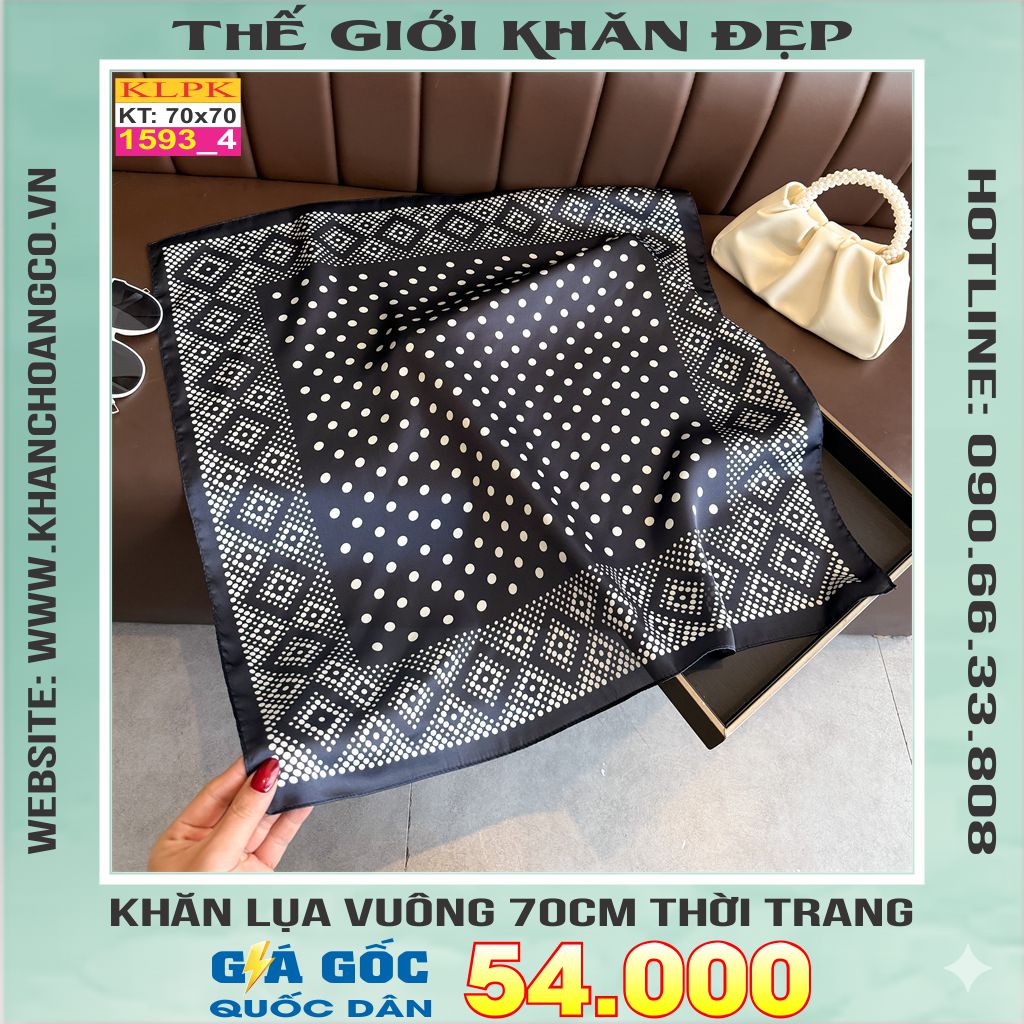 Copy of Khăn Phụ Kiện Lụa Vuông 70cm - Thế Giới Khăn Đẹp C1056_4