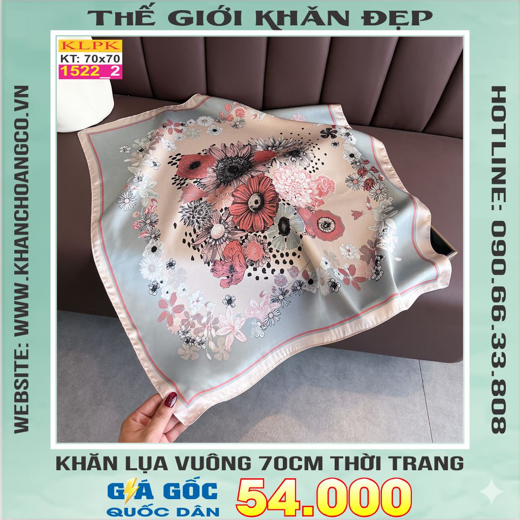 Khăn Phụ Kiện Lụa Vuông 70cm - Thế Giới Khăn Đẹp C1034_2
