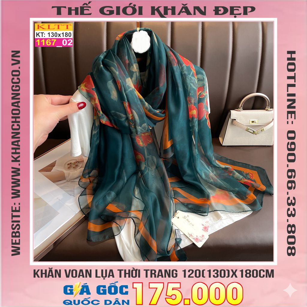 Khăn Lụa Tơ Tằm Thế Giới Khăn Đẹp cao cấp KLTT 167_02