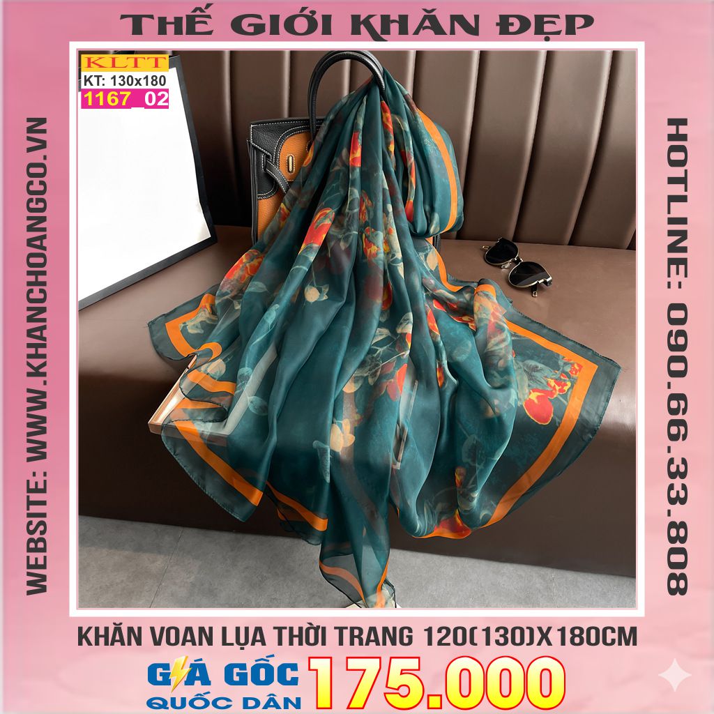 Khăn Lụa Tơ Tằm Thế Giới Khăn Đẹp cao cấp KLTT 167_02