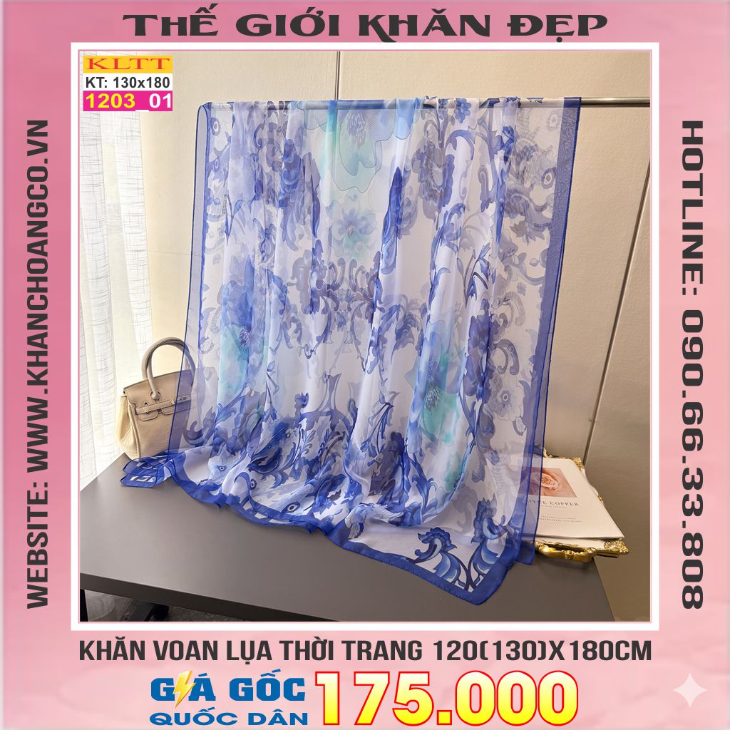 Khăn Lụa Tơ Tằm Thế Giới Khăn Đẹp cao cấp KLTT 203_01