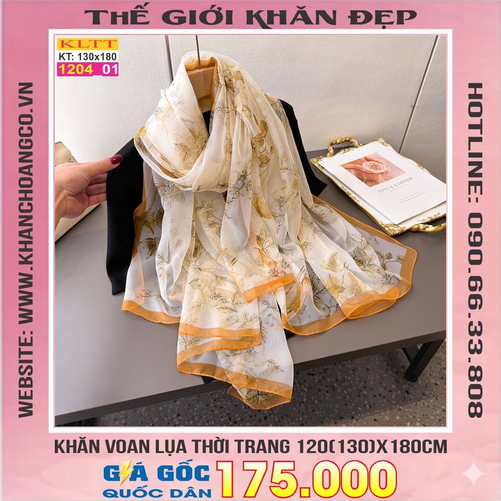 Khăn Lụa Tơ Tằm Thế Giới Khăn Đẹp cao cấp KLTT 204_01
