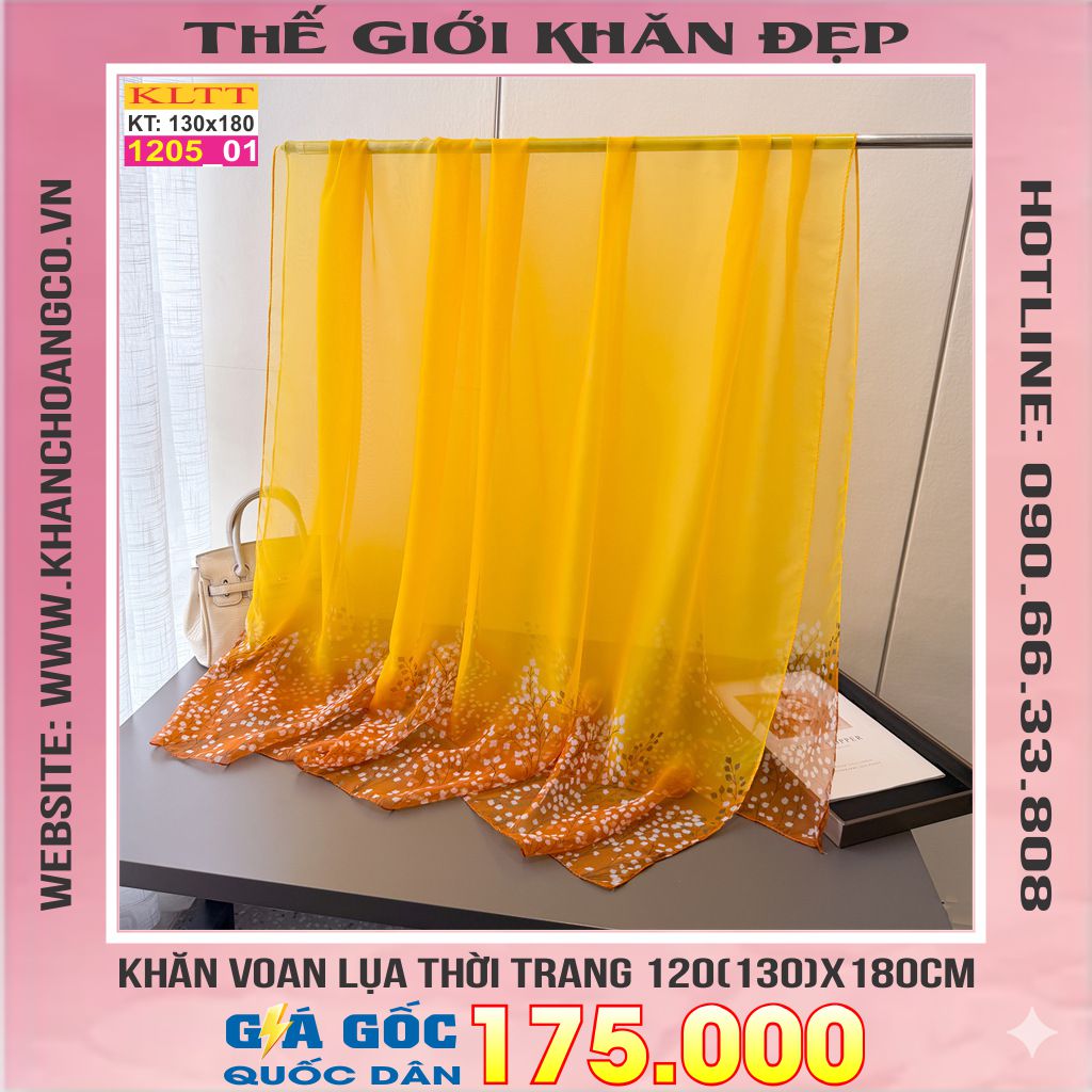 Khăn Lụa Tơ Tằm Thế Giới Khăn Đẹp cao cấp KLTT 205_01