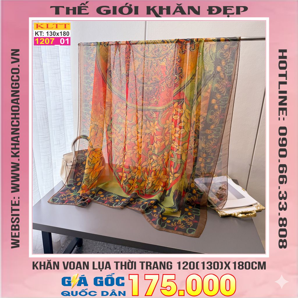 Khăn Lụa Tơ Tằm Thế Giới Khăn Đẹp cao cấp KLTT 207_01