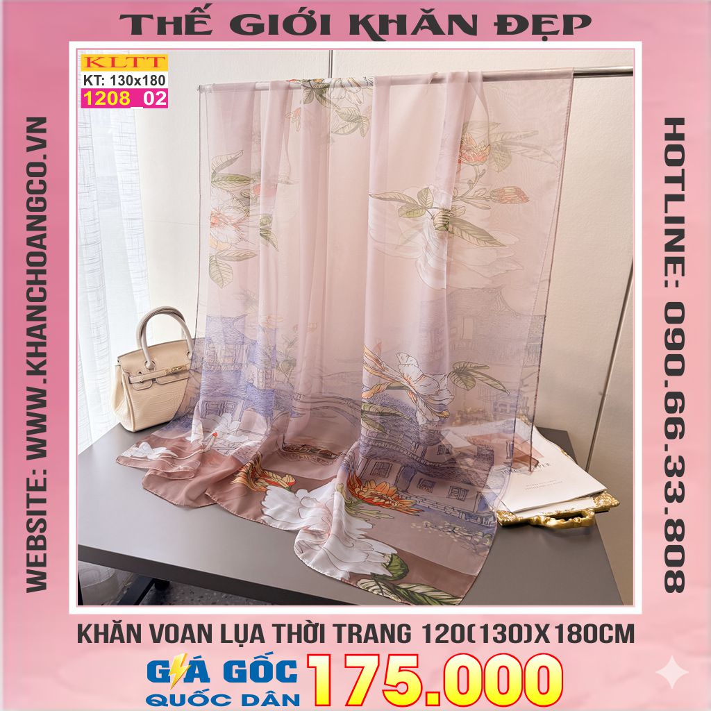 Khăn Lụa Tơ Tằm Thế Giới Khăn Đẹp cao cấp KLTT 208_02