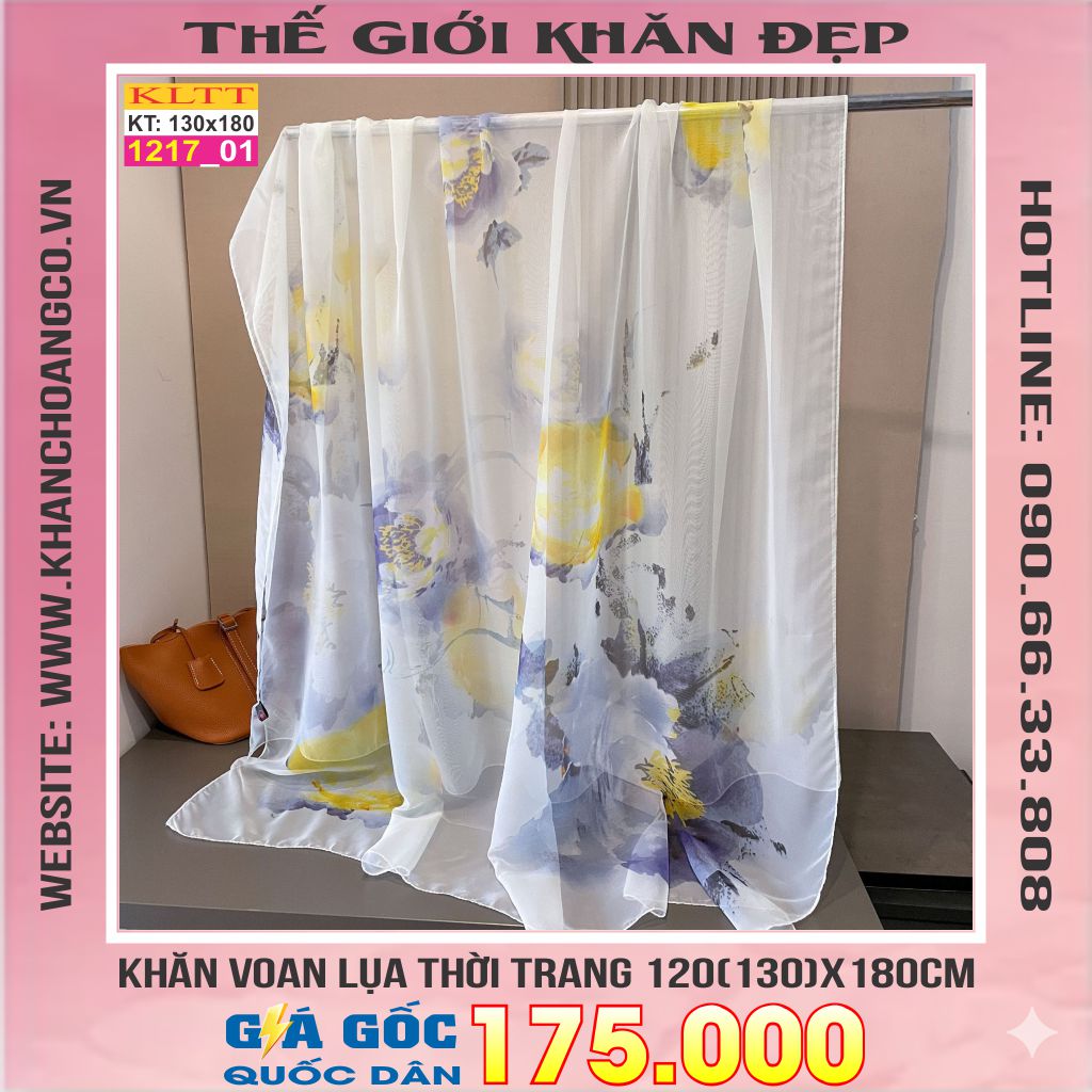 Khăn Lụa Tơ Tằm Thế Giới Khăn Đẹp cao cấp KLTT 217_01
