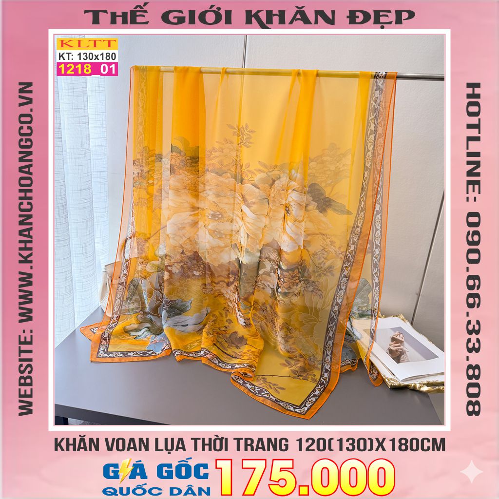 Khăn Lụa Tơ Tằm Thế Giới Khăn Đẹp cao cấp KLTT 218_01