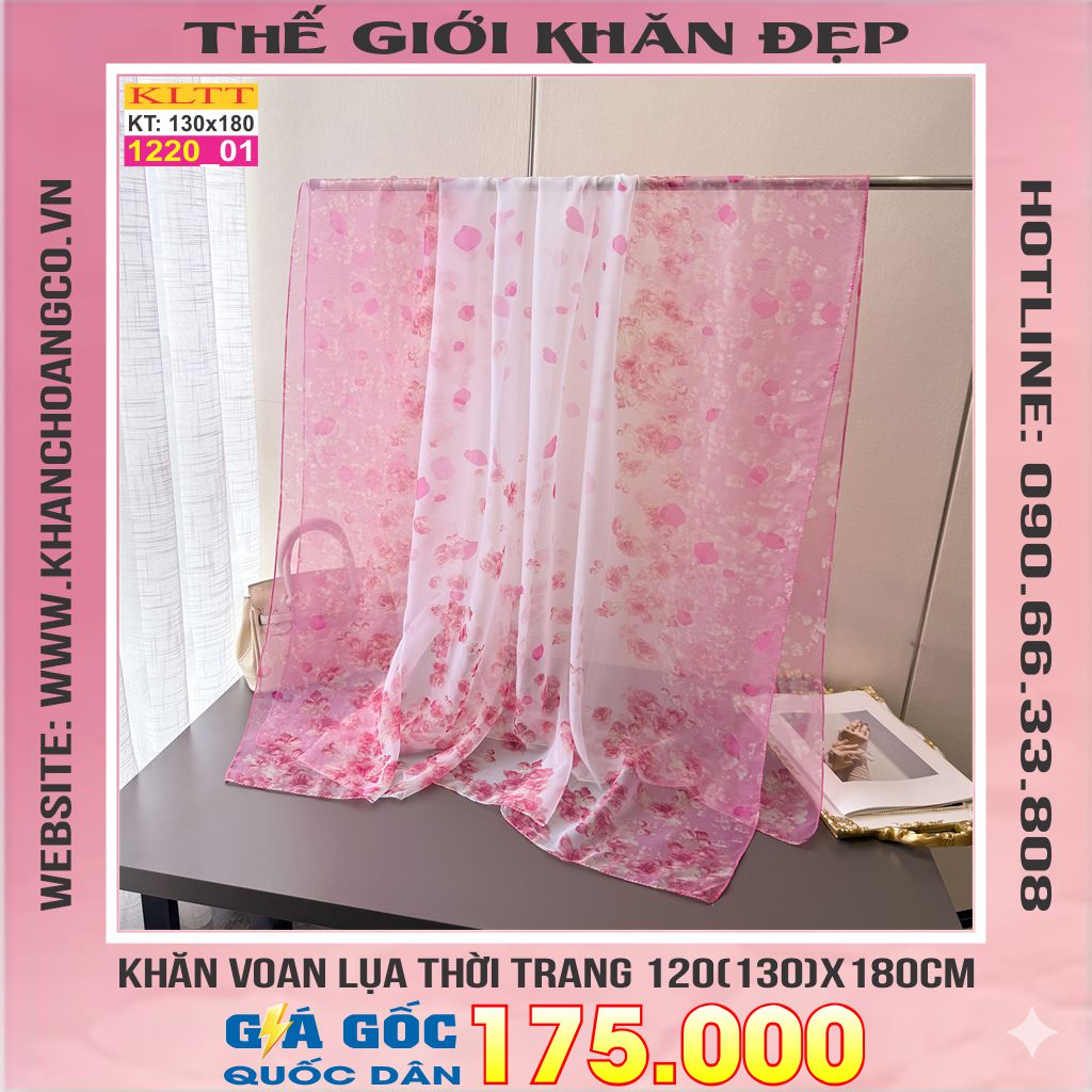 Khăn Lụa Tơ Tằm Thế Giới Khăn Đẹp cao cấp KLTT 220_01